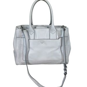 Marc Jacobs Empire City Leather tote satchel handbag gray minimalist